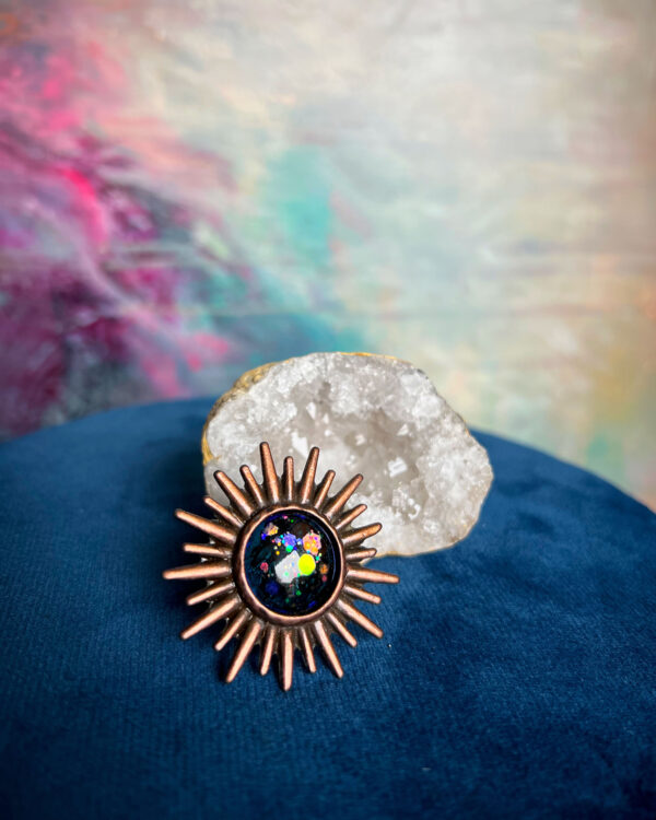 Cosmic hand-painted ring no.1