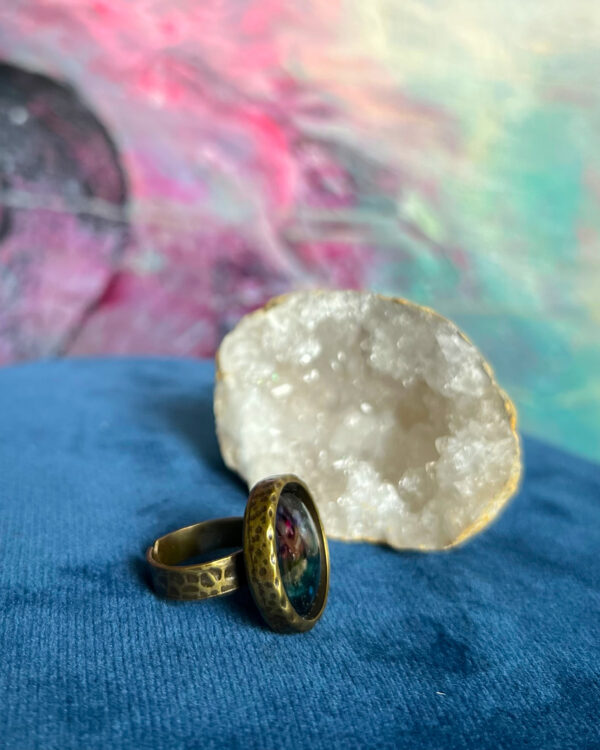 Cosmic hand-painted ring no.2 - Image 3