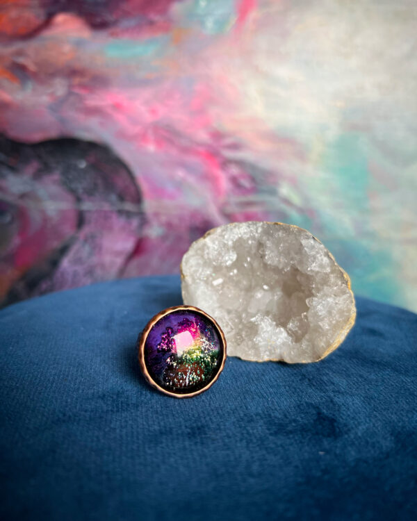 Cosmic hand-painted ring no.3