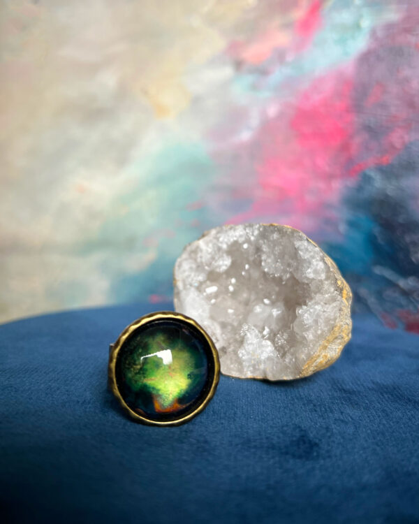 Cosmic hand-painted ring no.4