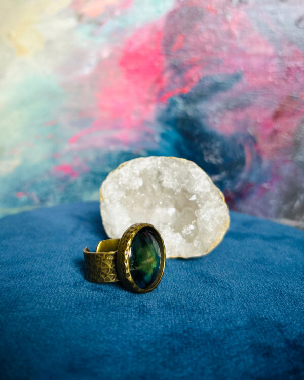 Cosmic hand-painted ring no.4 - Image 3