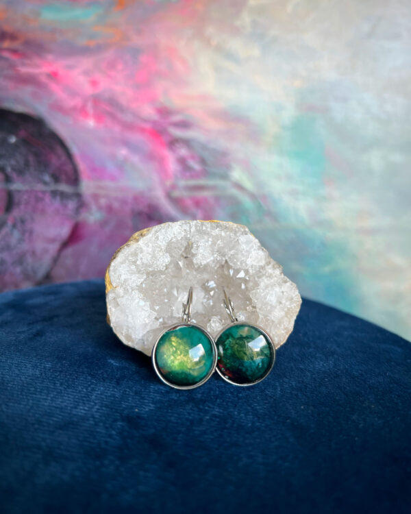 Cosmic hand-painted earrings no.1
