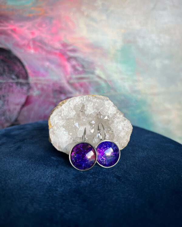Cosmic hand-painted earrings no.2