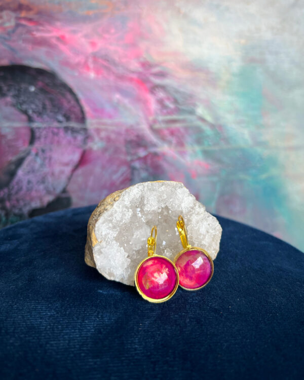Cosmic hand-painted earrings no.4