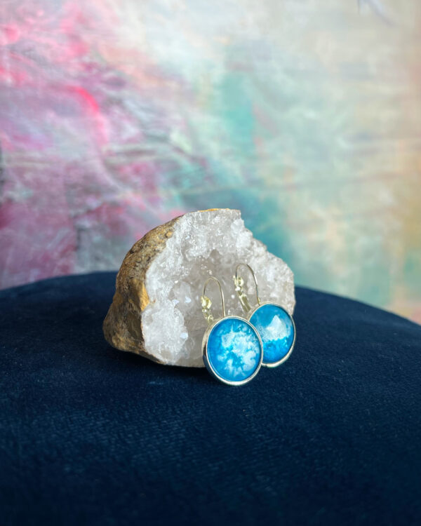 Cosmic hand-painted earrings no.5 - Image 2