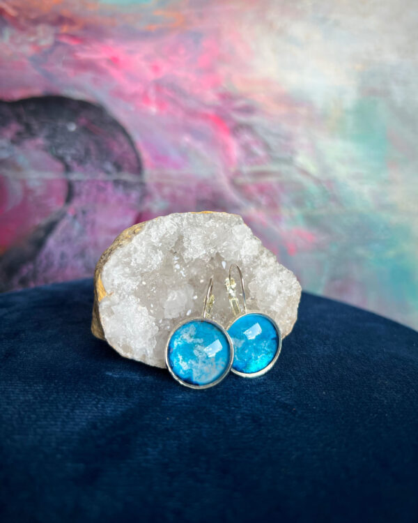 Cosmic hand-painted earrings no.6