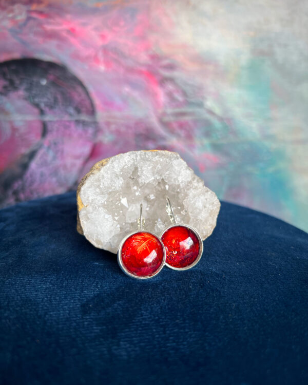 Cosmic hand-painted earrings no.8