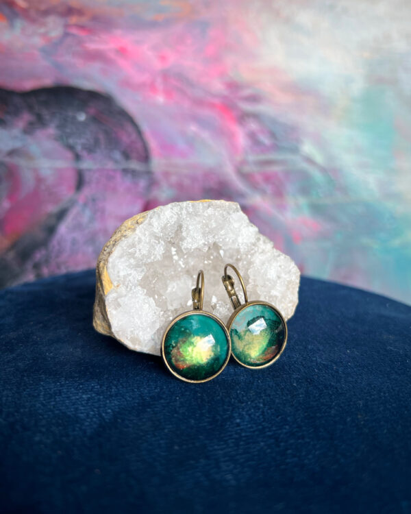 Cosmic hand-painted earrings no.10