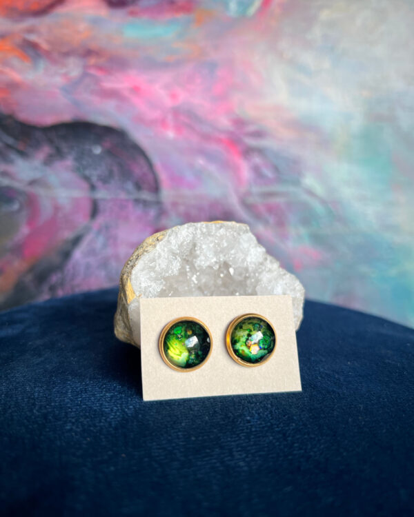 Cosmic hand-painted earrings no.12