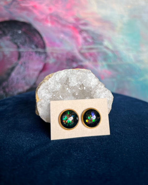 Cosmic hand-painted earrings no.13