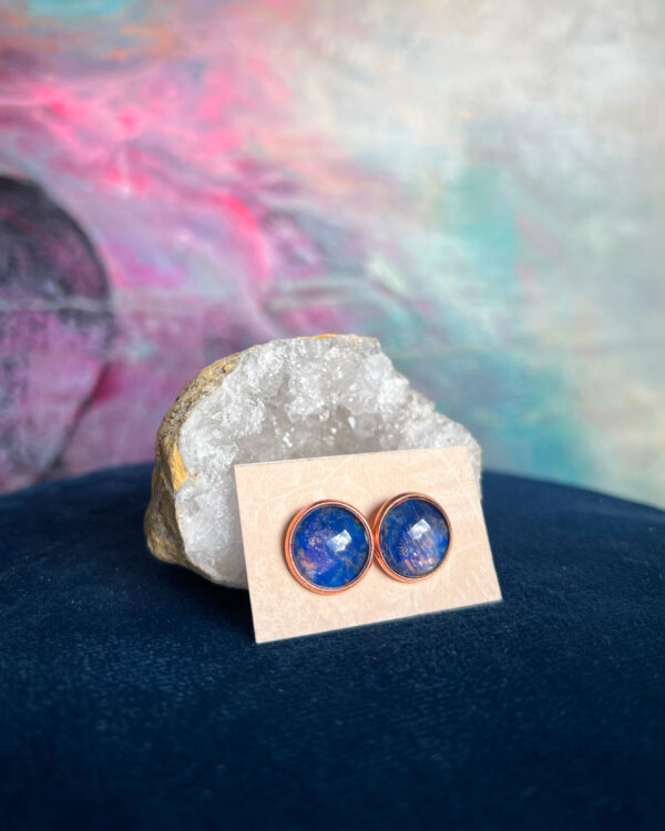 Cosmic hand-painted earrings no.15