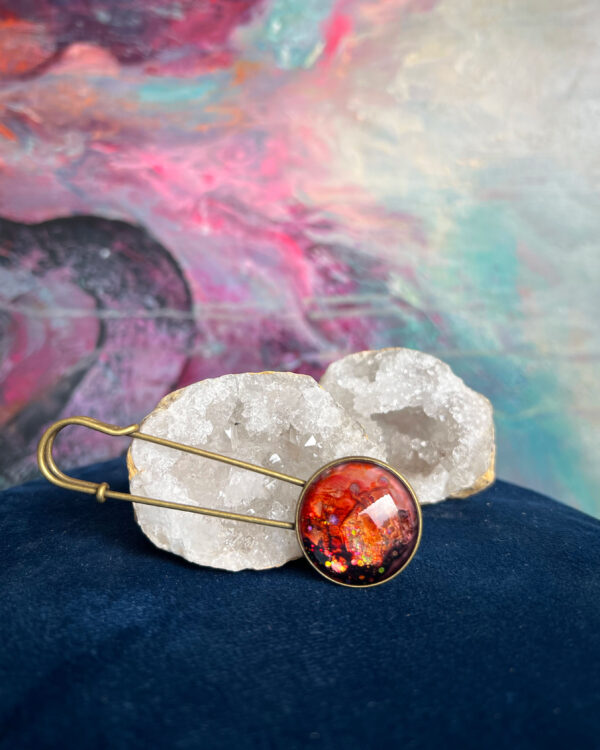 Cosmic hand-painted brooch no.1