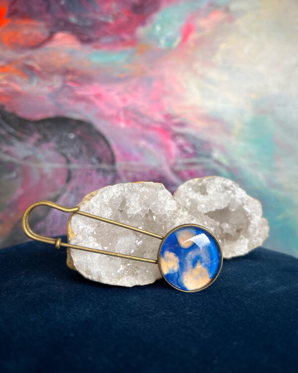 Cosmic hand-painted brooch no.2
